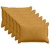vidaXL Funda de almohada 6 uds. HOUTEN Amarillo 30 x 50 cm pana