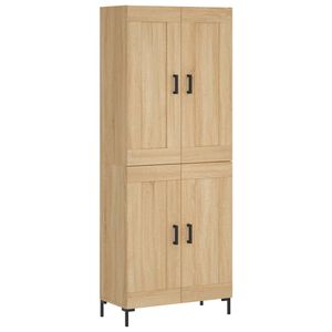 vidaXL Aparador alto madera contrachapada color roble 69,5x34x180 cm