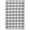 Esschert Design Alfombra de exterior 180x121 cm gris y blanco OC24