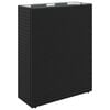 vidaXL Macetero Alto Negro 55 x 22 x 70 cm rat&aacute;n sint&eacute;tico