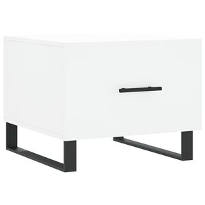 vidaXL Mesa de centro madera de ingenier&iacute;a blanca 50x50x40 cm