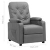 vidaXL Sill&oacute;n reclinable de cuero sint&eacute;tico gris