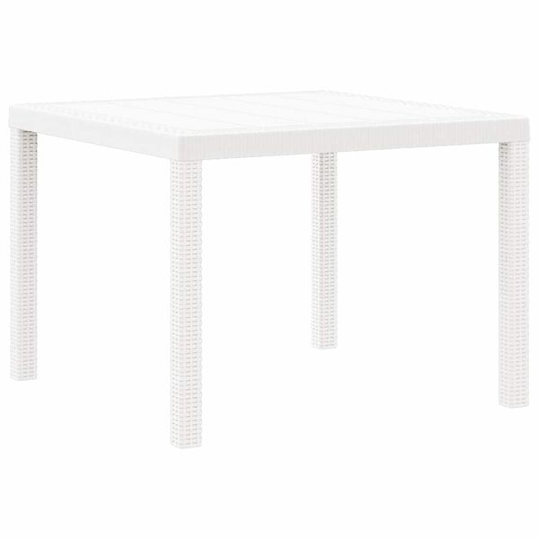 vidaXL Conjunto de Comedor de Jard&iacute;n 5 pcs Blanco Ratan Polt