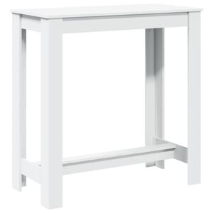 vidaXL Mesa alta de bar madera ingenier&iacute;a blanca 102x50x103,5 cm