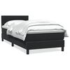 vidaXL Cama box spring con colch&oacute;n cuero sint&eacute;tico negro 80x220 cm