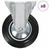 vidaXL Ruedas fijas 8 unidades 160 mm