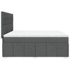 vidaXL Cama box spring con colch&oacute;n tela gris oscuro 180x200 cm