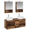 vidaXL Juego de muebles de ba&ntilde;o 5 pcs Madera envejecida