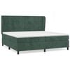 vidaXL Cama box spring con colch&oacute;n terciopelo verde oscuro 200x200 cm