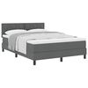 vidaXL Cama tipo Box Spring con cabecera Gris oscuro 160 x 200 cm tela