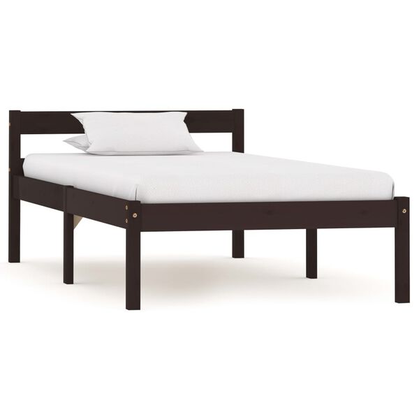 vidaXL Estructura de cama con 2 cajones pino marr&oacute;n oscuro 90x200 cm