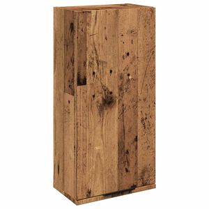 vidaXL Armario de ba&ntilde;o de pared madera envejecida 32x20x67 cm