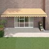 vidaXL Toldo retr&aacute;ctil autom&aacute;tico amarillo y blanco 5x3 m