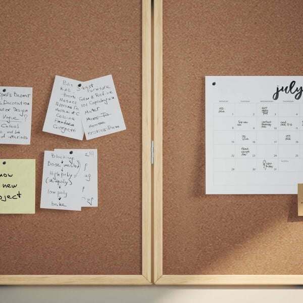 vidaXL Tablero de Anuncios Manual Marr&oacute;n 80 x 80 x 1.4 cm