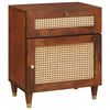 vidaXL Mesas de noche con caj&oacute;n 50 x 33 x 60 cm Madera de mango maciza