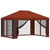 vidaXL Gazebo con paredes laterales 4 x 3 m Terracota