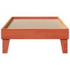 vidaXL Estructura de cama sin colch&oacute;n madera maciza marr&oacute;n 75x190 cm
