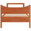 vidaXL Estructura cama con cabecero madera pino marr&oacute;n cera 90x200 cm