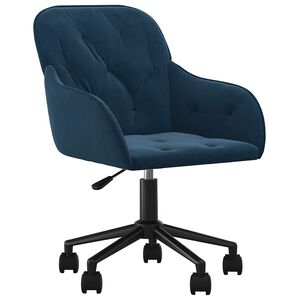vidaXL Silla de oficina giratoria terciopelo azul