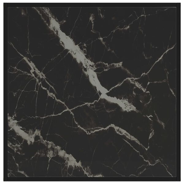vidaXL Mesa de centro negra vidrio templado 80x80x35 cm