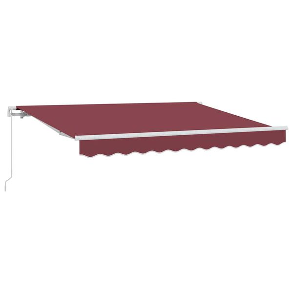 vidaXL Toldo Retr&aacute;ctil Manual Burdeos 250 x 200 cm tela