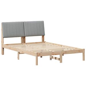 vidaXL Estructura de cama Marr&oacute;n 135 x 190 cm Madera de pino macizo
