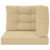 vidaXL Coj&iacute;n para sof&aacute; de exterior 3 pcs Beige Poli&eacute;ster