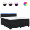 vidaXL Cama box spring con colch&oacute;n terciopelo negro 200x200 cm