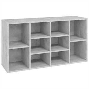 vidaXL Zapatero madera contrachapada gris hormig&oacute;n 103x30x55cm