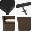 vidaXL Conjunto de Comedor de Jard&iacute;n 9 pcs Marr&oacute;n rat&aacute;n sint&eacute;tico