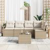 vidaXL Conjunto de sof&aacute; de jard&iacute;n con coj&iacute;n 6 pcs Beige y Crema