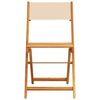 vidaXL Set de comedor de jard&iacute;n 5 pzas tela madera maciza beige