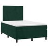 vidaXL Cama box spring con colch&oacute;n terciopelo verde oscuro 120x200 cm