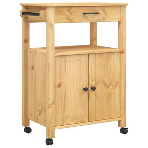 vidaXL Carrito de cocina MONZA madera maciza de pino 60x40x88,5 cm