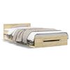 vidaXL Cama con caj&oacute;n madera de ingenier&iacute;a roble Sonoma 75x190 cm