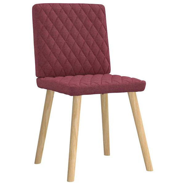 vidaXL Sillas de comedor 4 unidades tela rojo tinto
