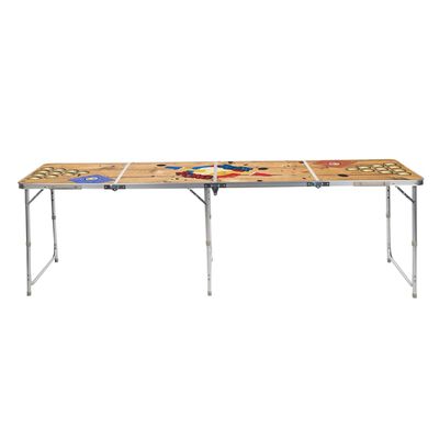 Table de Bière-Pong Portable SucceBuy, 2,4 m, Jeu de Fête sur le Hayon, Trous