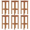 vidaXL Taburetes de barra de cocina 6 unidades madera maciza acacia