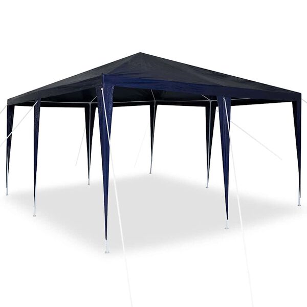 vidaXL Carpa de Fiesta Azul 400 x 400 x 266 cm Polietileno y Acero