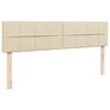 vidaXL Estructura de cama otomana con colchones tela crema 180x200cm