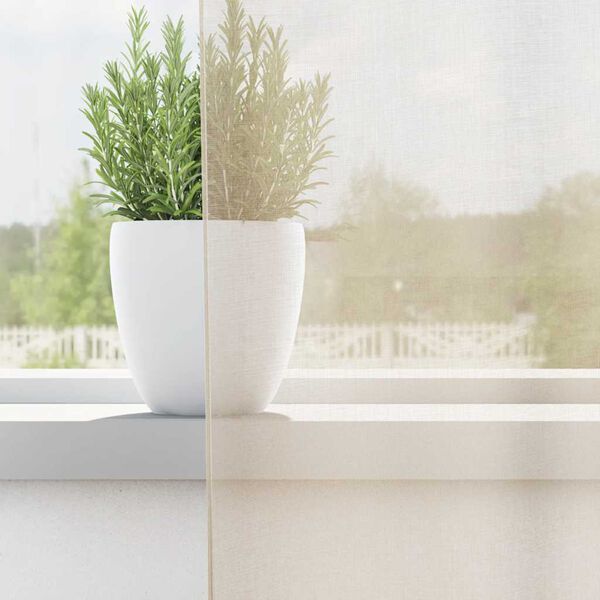 vidaXL Cortinas de gasa con ojales 2 uds crema 140x175 cm