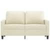 vidaXL Sofá de 2 plazas de cuero sintético color crema 120 cm