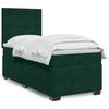 vidaXL Cama box spring con colch&oacute;n terciopelo verde oscuro 100x200 cm