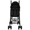 vidaXL Silla de paseo de bebé acero antracita y negro