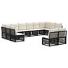 vidaXL Conjunto de sof&aacute;s de jard&iacute;n 12 uds. Negro rat&aacute;n sint&eacute;tico