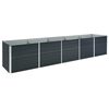 vidaXL Arriate de acero galvanizado gris antracita 400x80x45 cm
