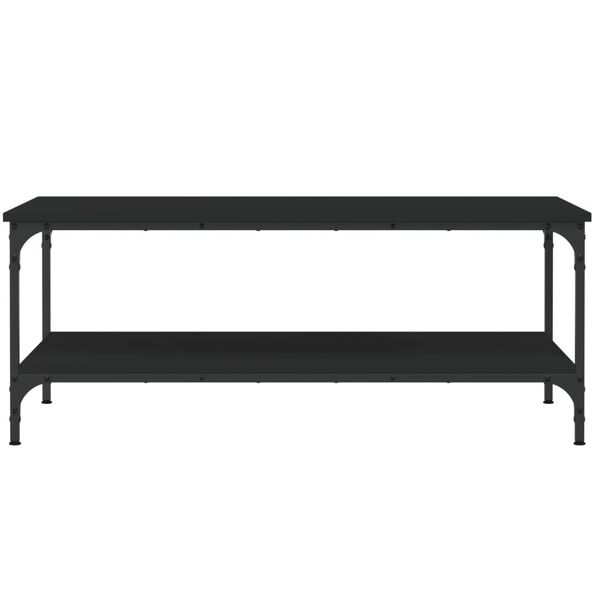 vidaXL Mesa de centro madera de ingenier&iacute;a negro 100x55x40 cm