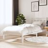 vidaXL Estructura de cama individual de madera maciza blanco 90x190 cm