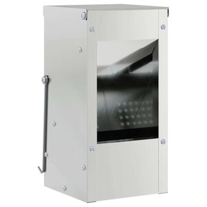 vidaXL Comedero para Conejos Plateado 12,5 x 12,5 x 25 cm