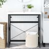vidaXL Estructura de lavabo de hierro negro 79x38x83 cm